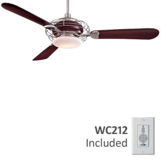    BS/MG ACERO MAHOGANY and BRUSHED STEEL MODERN 52 CEILING FAN  