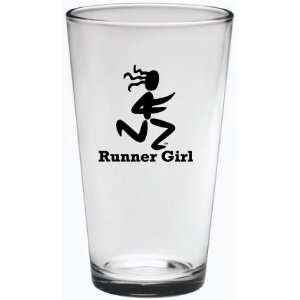  Runner Girl (black) Pint Glass