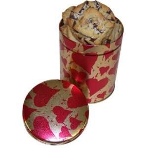 Cherished Hearts Quart Cookie Tin  Grocery & Gourmet Food