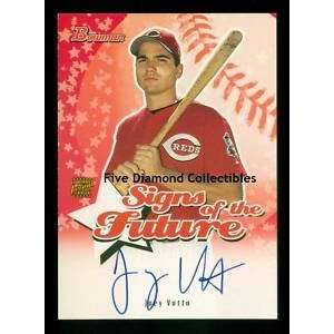  JOEY VOTTO Signs of th future Rookie On Card Auto in screw 