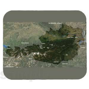  Austria Satellite Map Mouse Pad 