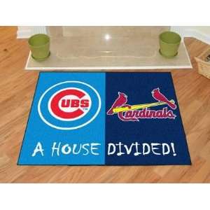  Chicago Cubs   St. Louis Cardinals House Divided Rug 34 