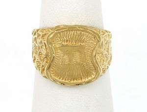 BEAUTIFUL VINTAGE 14K GOLD HEBREW CHAI BAND RING  