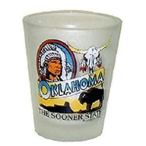   Oklahoma Shot Glass 2.25H X 2 W Frosted Sooner St