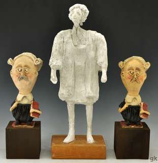 Vintage Italian Figures Characterizations Wooden & Paper Mache 