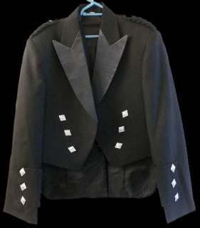 Boys Prince Charlie Kilt Jacket & Vest   Size 20   34  