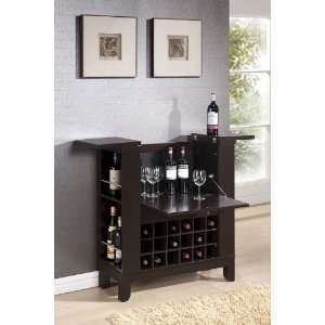  Modesto Brown Modern Dry Bar and Wine Cabinet