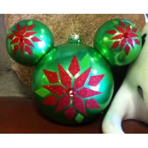  Disney Mickey Mouse Ears Poinsettia Ornament Everything 