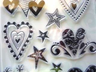 Clear Stamp Set~HEARTS & STARS~by AUTUMN LEAVES  