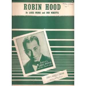  Sheet Music Robin Hood Louis Prima 132 