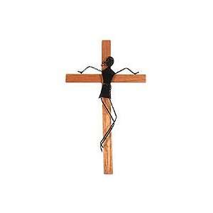 NOVICA Cedar crucifix, Christs Passion