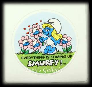   Smurfette Everything Is Coming Up Smurfy Sticker Spring Flowers  