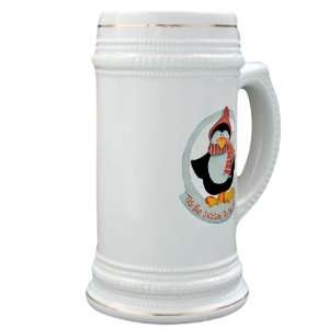 Stein (Glass Drink Mug Cup) Christmas Penguin Tis The Season To Be 