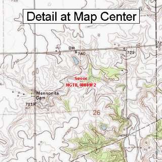  USGS Topographic Quadrangle Map   Secor, Illinois (Folded 