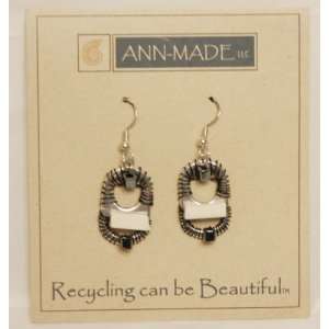   , Black & White Earrings from Recycled Soda Cans 