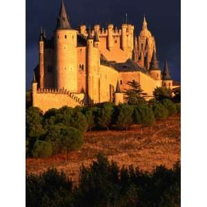  Exterior of Alcazar on Stormy Day, Segovia, Spain 