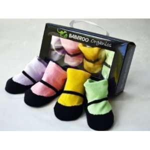   Organic Mary Jane Fashion Baby Socks   Set of 4 (Size 0   12mo) Baby