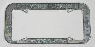Rodman Chevrolet Dealer Fresno, California License Plate Frame 