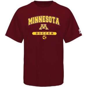  Russell Minnesota Golden Gophers Maroon Soccer T shirt 