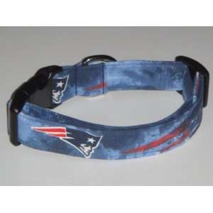  NFL New England Patriots Football Dog Collar Blue Style 2 