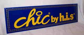 Vintage CHIC JEANS Sign * Cobalt Blue BY HIS H I S  