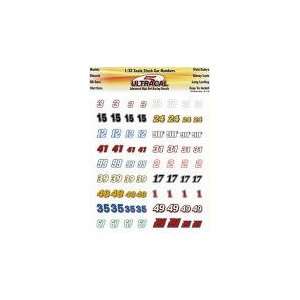   UltraCal   Stock Car Numbers 1/32 Slot Car Vinyl Decal Toys & Games