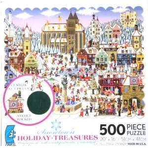 HOLIDAY TREASURES Snowtown by Naoki Tanaka 500 Piece Unique Puzzle 