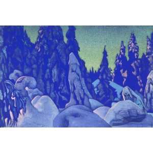   Oil Reproduction   Nicholas Roerich   24 x 16 inches   Snow Guardians