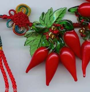 Glass Beads Hand Blown Chili Peppers New & Unique Large  