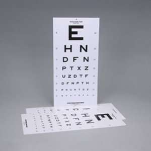 Snellen Eye Examination Chart, Pack of 3  Industrial 