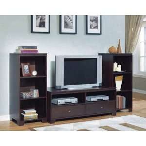   Finish Entertainment Center TV Stand Book Shelves Furniture & Decor