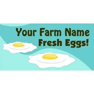    3x6 Vinyl Banner   Your Farm Name Fresh Eggs 