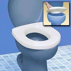   TOILET SEAT   RAISED SEAT MAKES SITTING DOWN AND STANDING UP EASIER