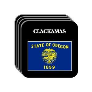 US State Flag   CLACKAMAS, Oregon (OR) Set of 4 Mini Mousepad Coasters