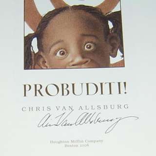 SIGNED Chris Van Allsburg PROBUDITI 1st Edition 1st Printing 