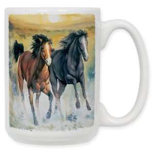  Horses in the Surf Coffee Mug