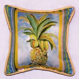  Betsy Drake SN400 Pineapple Small Outdoor Indoor Pillow 