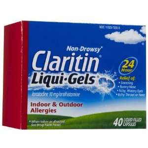  Claritin Allergy 24 Hour 10mg Liqui Gels 40 ct (Quantity 