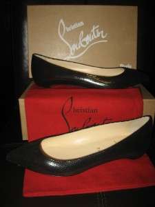Christian Louboutin PIGALLE Flat Shoes Metal Pewter 40  