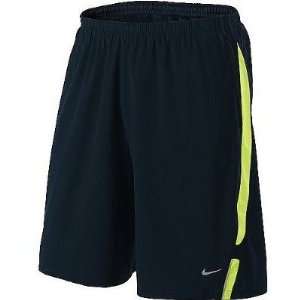  Nike+ Mens Fit Dry Fundamental Woven Running Shorts Black 