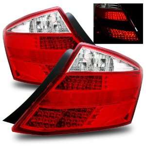    08 11 Honda Accord Coupe Red/Clear LED Tail Lights Automotive