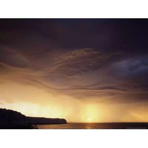  Clouds and Rain at Twilight over the Valdez Peninsula 