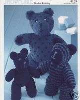 Sirdar Knitting Pattern Standing Teddy Bears   3 Sizes  