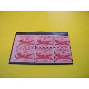 US Postage Stamps, 1949, DC4 Skymaster, S#C39A, Booklet Pane of 6 $0 