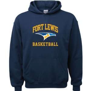  Fort Lewis College Skyhawks Navy Youth Basketball Arch 