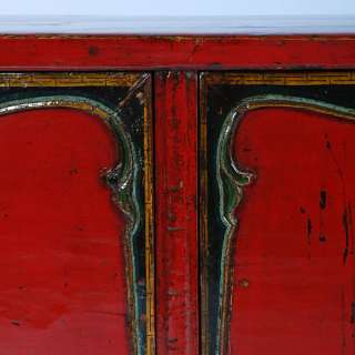   Painted Antique Chinese Sideboard Console Cabinet Circa 1840  