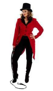 Ladies Circus Ringmaster Jacket Red tailcoat   fancy dress  small and 