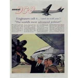  jetliner  1960 Douglas DC 8 Jetliner Ad, A1683 