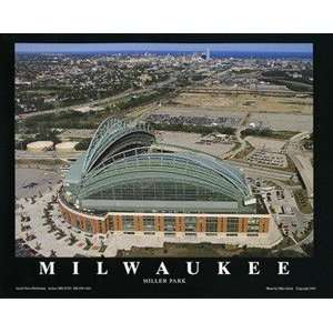   Miller Park Milwaukee Brewers Aerial Unframed Print