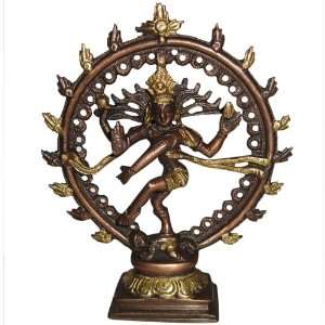  Lord Nataraja Dancing Shiva Sculpture Handmade Brass 